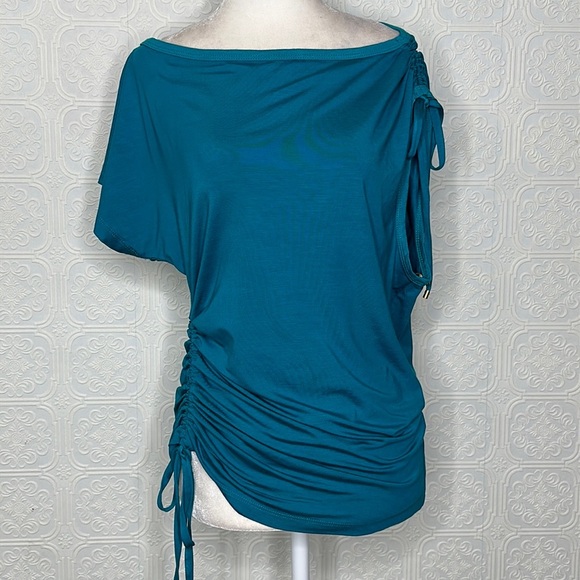 Trina Turk | AMUSING TOP in Tile Blue, NWT - Picture 2 of 10